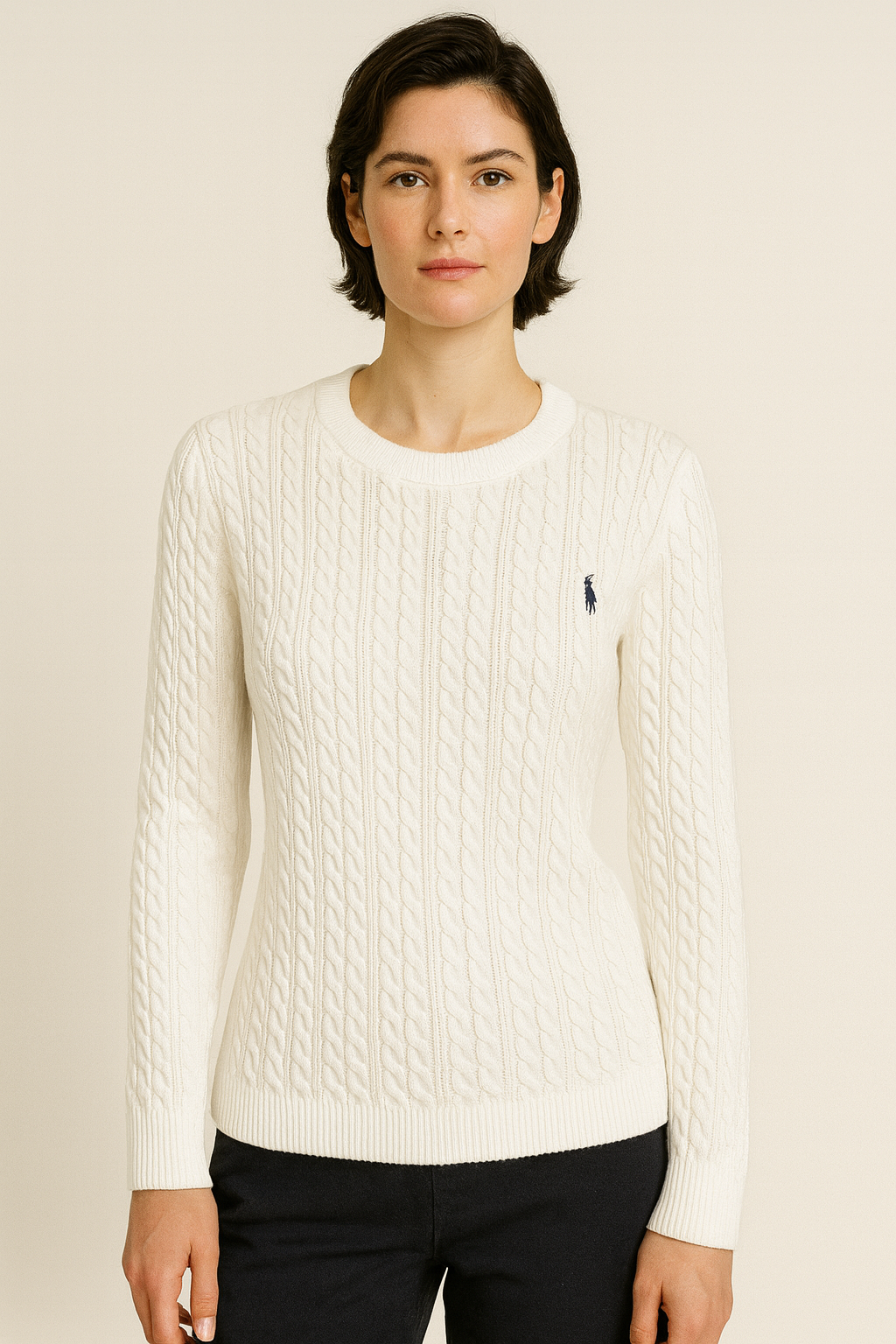 Pulovër e bardhë Polo