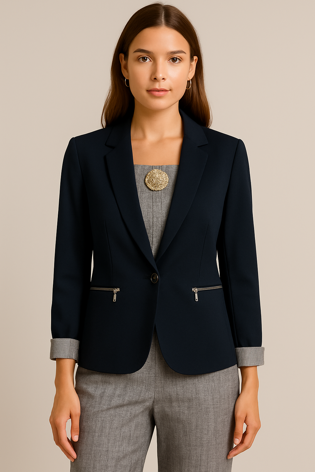 Xhaketë Elegante me Ngjyrë të Errët